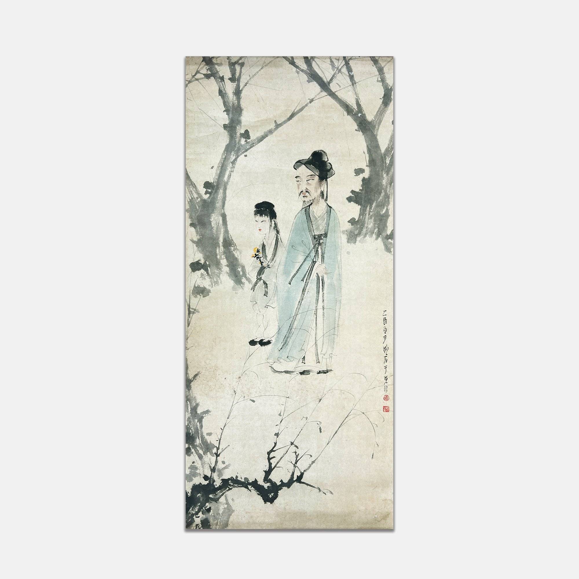 淵明賞菊圖