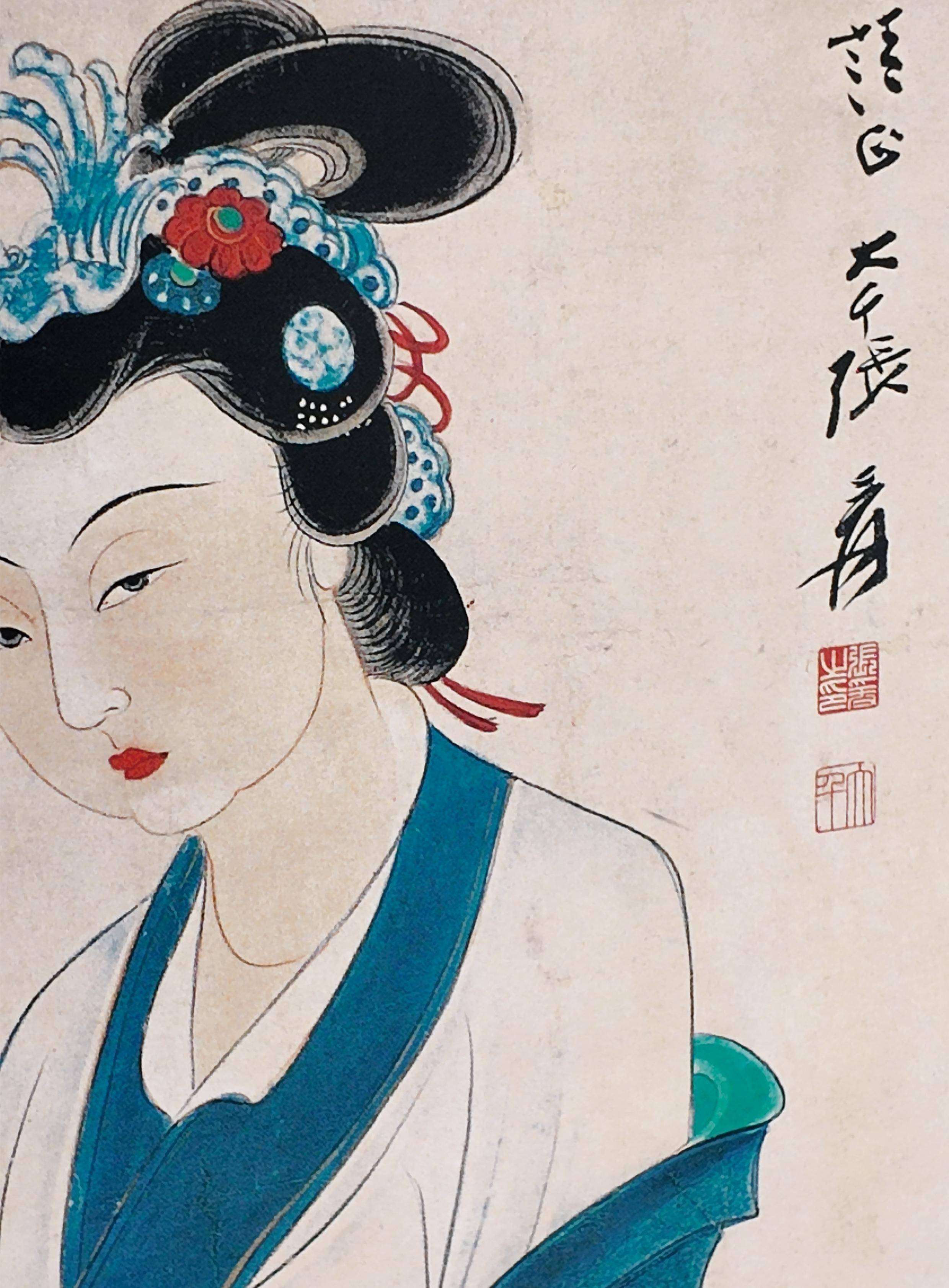 清平調意仕女圖